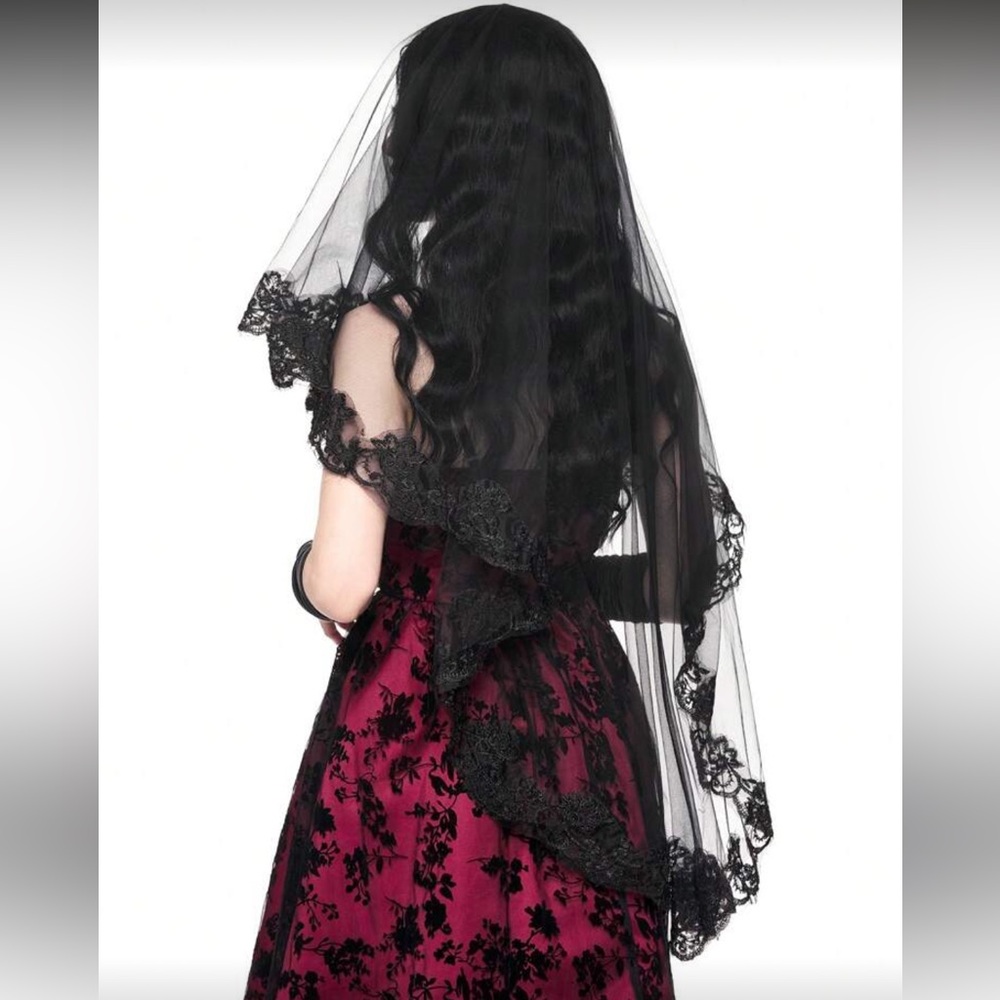 ROMWE Goth 1pc French Vintage Lace Veil (ROSEbride)